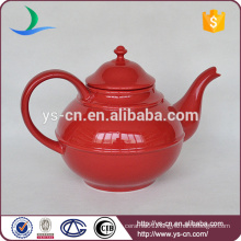 Simple Style Extra Red Ceramic Tea Pot For Home